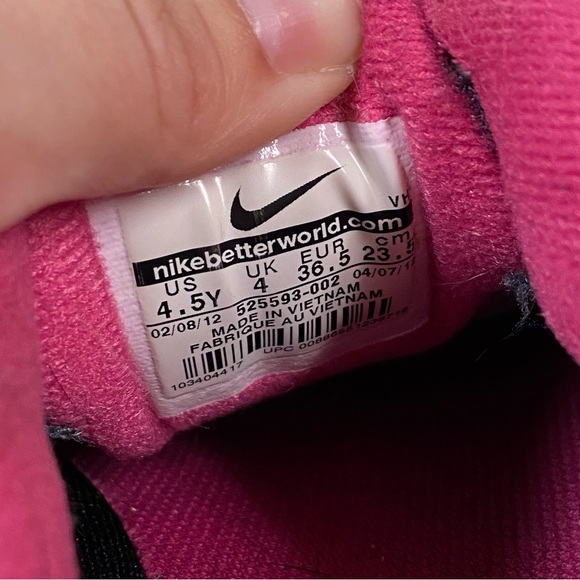 Nike Dual Fusion Run Pink and Gray Lace Up Athletic Shoes - Picture 7 of 8